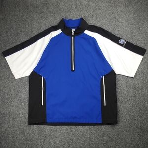 FootJoy FJ Windbreaker Pullover Jacket XL Short Sleeve Half Zip Golf Performance